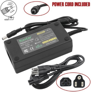 NEW Kastar LCD with 3-Prong Power Cord Power AC Adapter 12V 6A Supply for LCD and TV